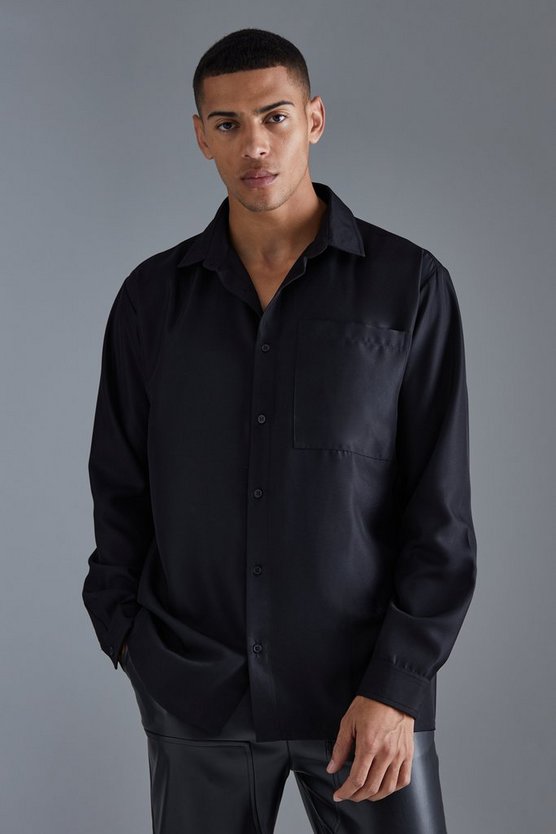 Weiches Twill-Hemd mit Oversize Taschen