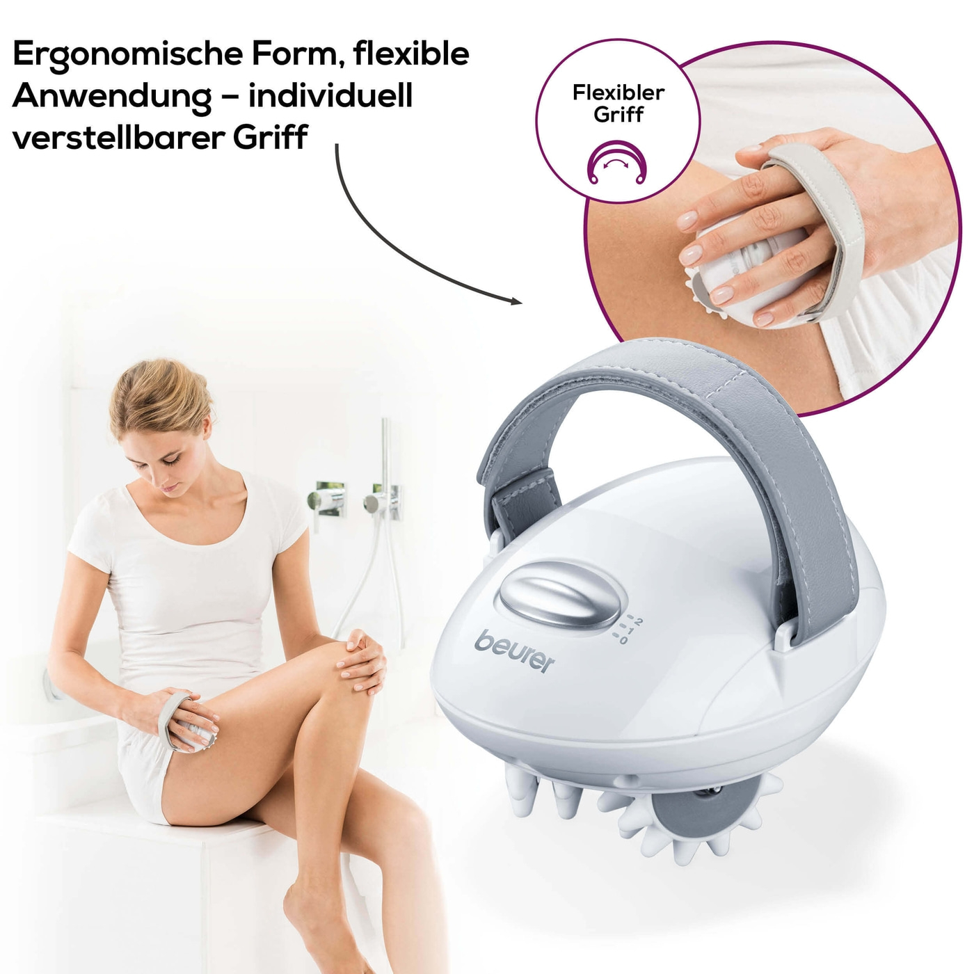 Beurer Cellulite Massage CM 50-Cellulite Massage Gerät fördert die Durchblutung & sorgt für straffere Haut