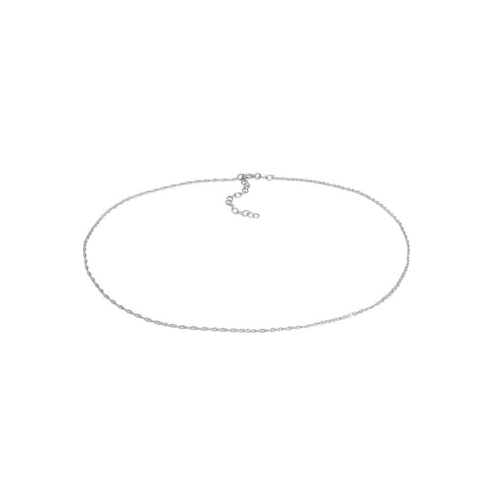 Elli Elli Collier Torsadé Minimale Choker Collier Femme - Argent (925/1000) collier