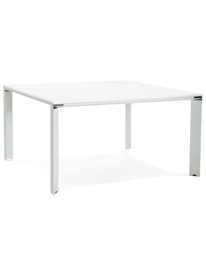 KADIMA DESIGN Schreibtisch Quadrat 140x140 cm modern funktional, Bürotisch in Weiß günstig kaufen