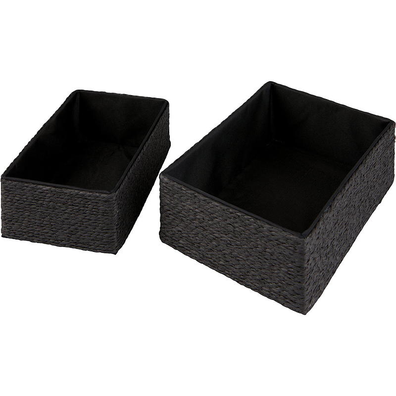 Home Kurv s/2 22x17/18x13 cm sort