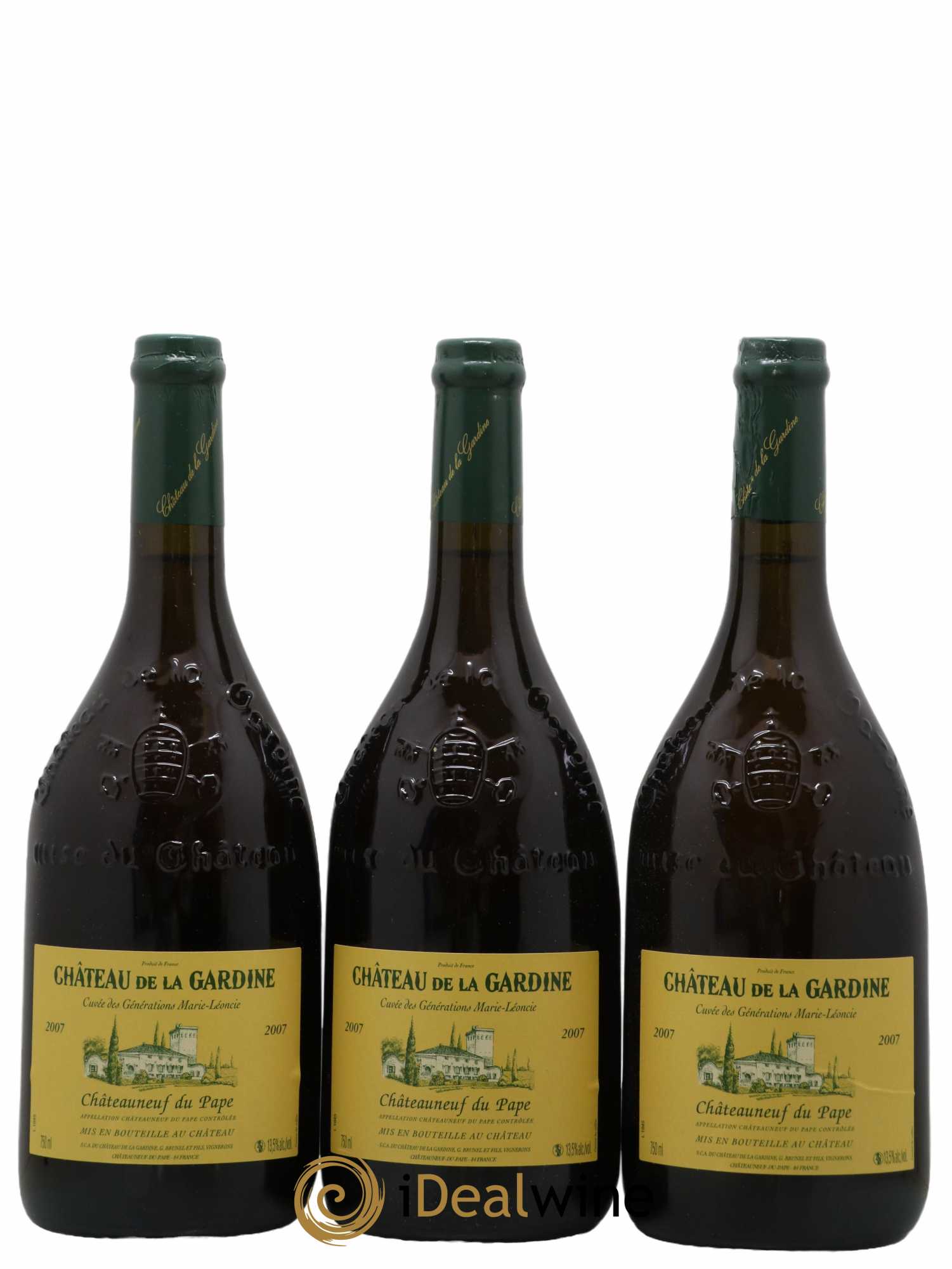 Châteauneuf-du-Pape La Gardine Cuvée des Générations Marie Léoncie Famille Brunel  2005 - Lot de 6 Bouteilles