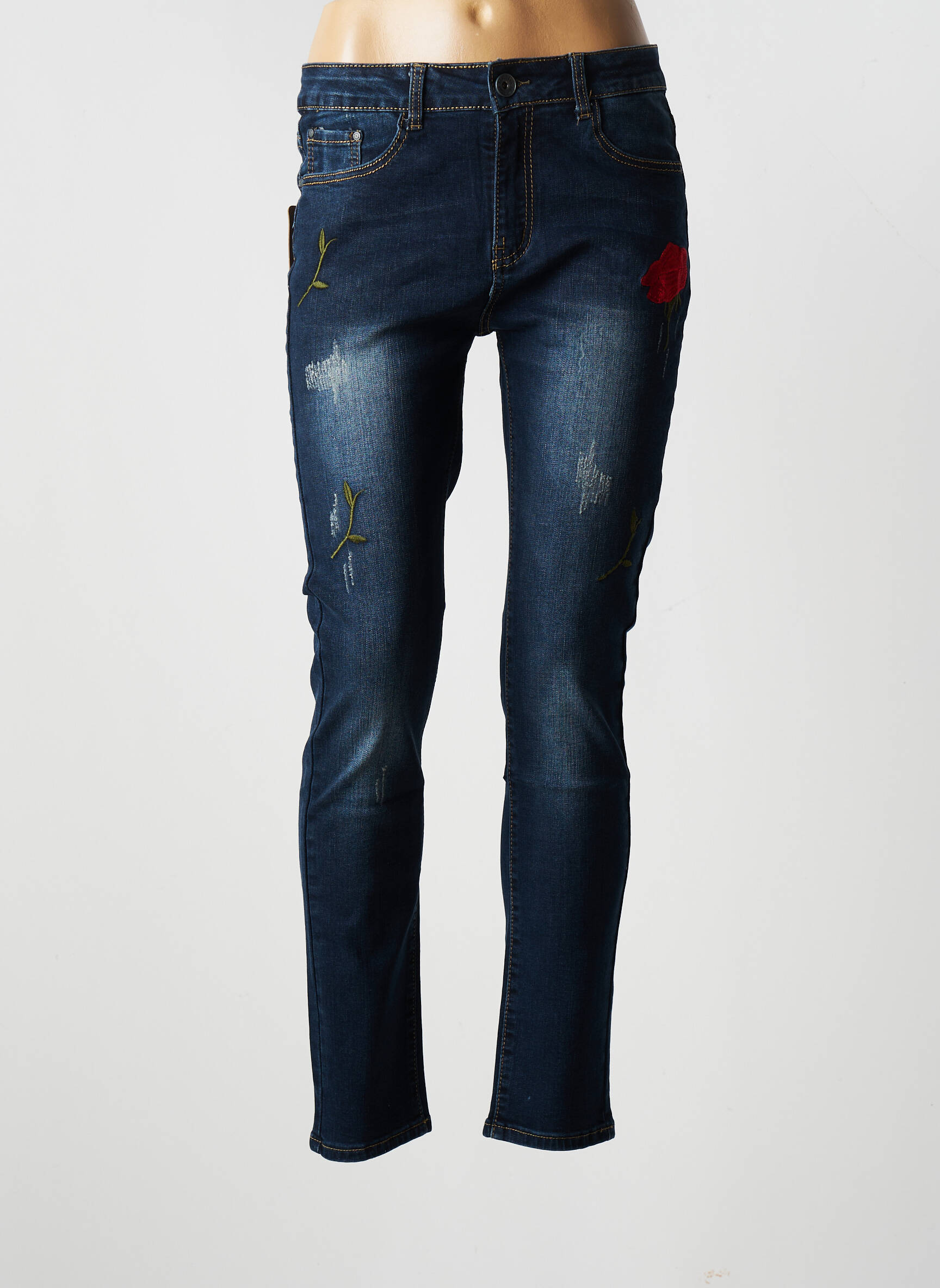 X Max Jeans Coupe Slim Femme couleur bleu