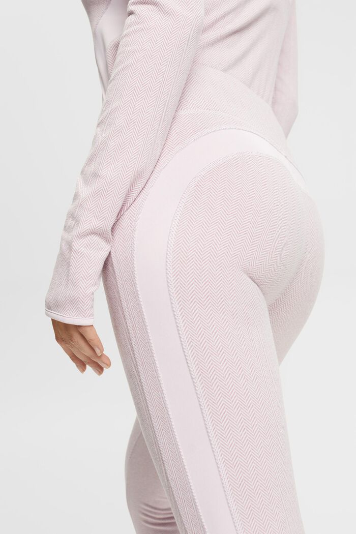 High-Rise-Leggings im Fischgrat-Design
