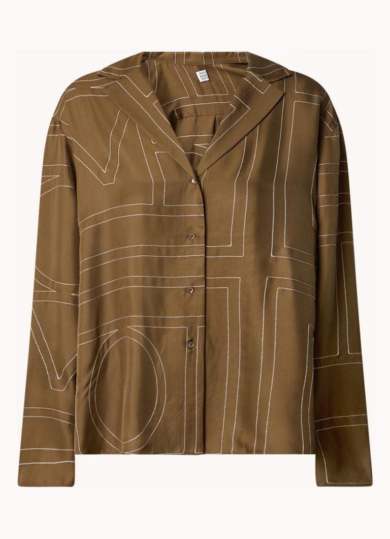 TOTEME Silk blouse with graphic print