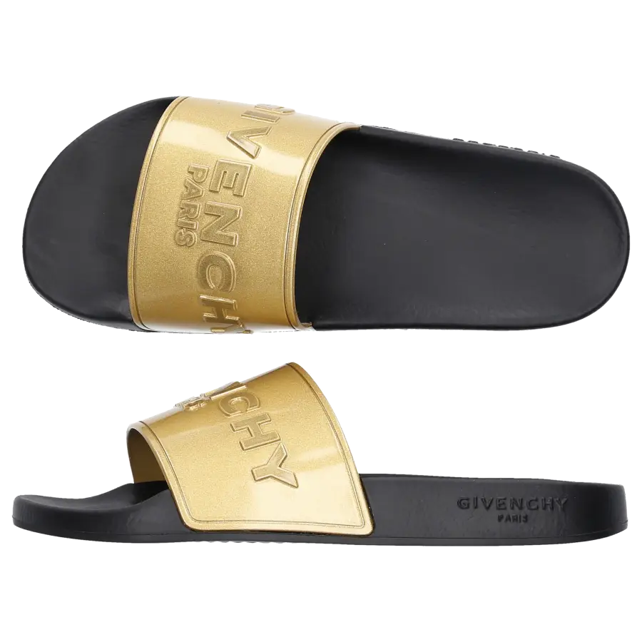 Givenchy - Badeschuhe PARIS Kautschuk - gold