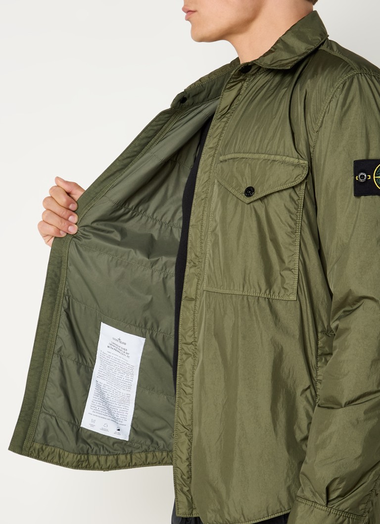 Stone Island Q0123 podstavljena jakna sa bočnim džepovima i logotipom