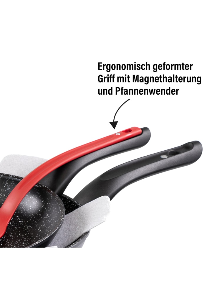 Stoneline Pfannen-Set 6-teilig mit Magnet Griff | ohne Deckel in Anthrazit günstig kaufen onesize