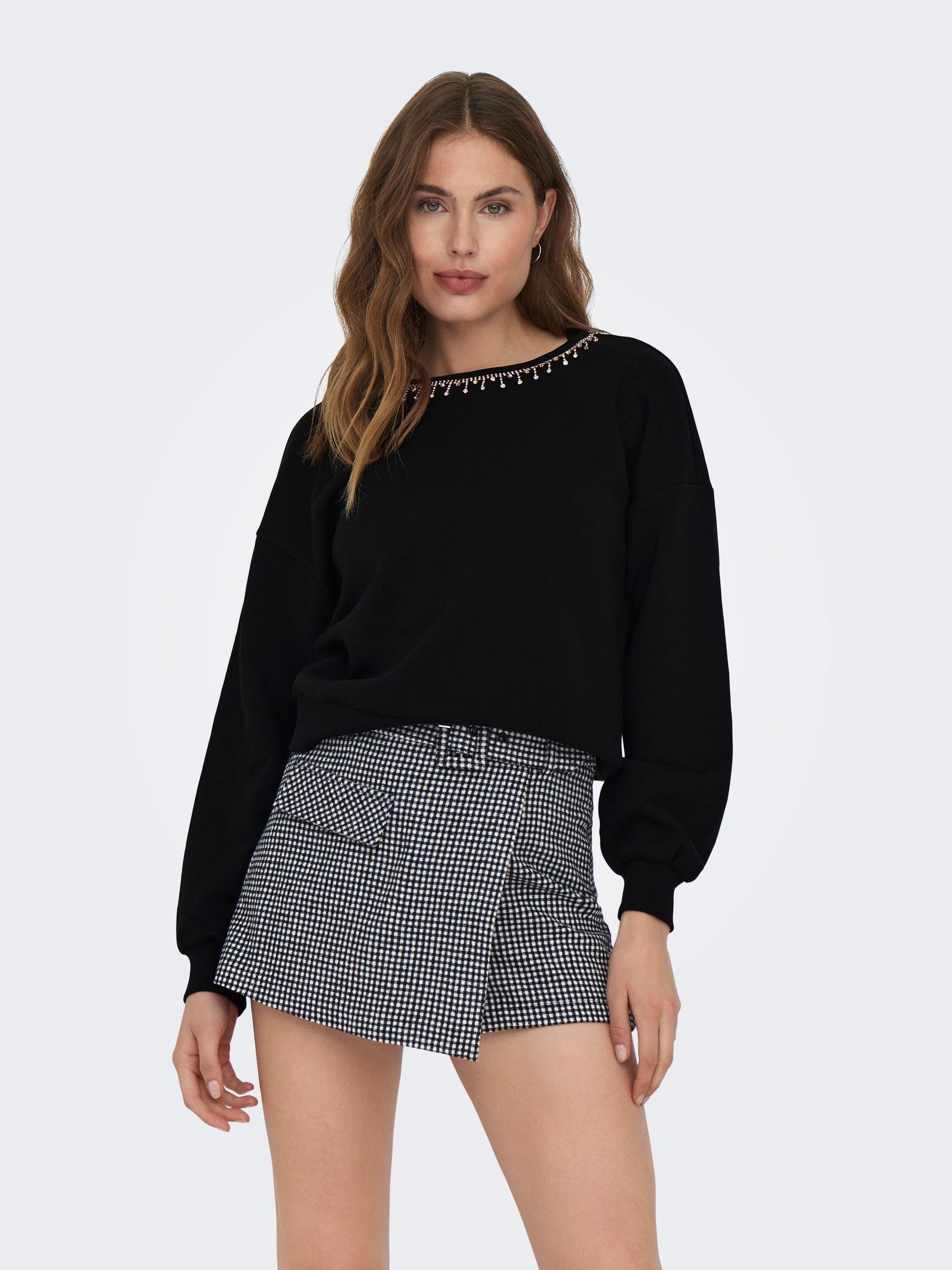 ONLY Sweater ONLKARIN LS NECK DETAIL SWEAT CS SWT EX.