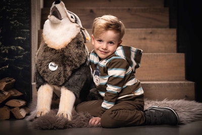 Snorry Wolf, 60 cm, hellgrau