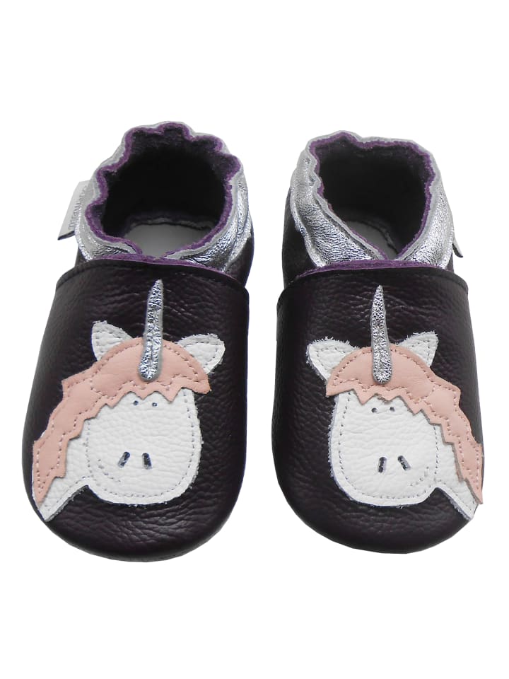 Yalion Baby Krabbelschuhe in Einhorn Dunkellila günstig kaufen