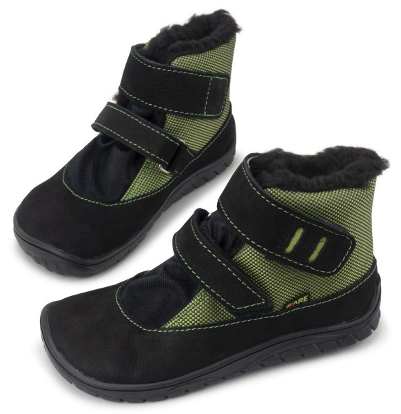 Fare Bare |vA ~ Winterstiefel Leder + Tex ~ Schwarz/Grün