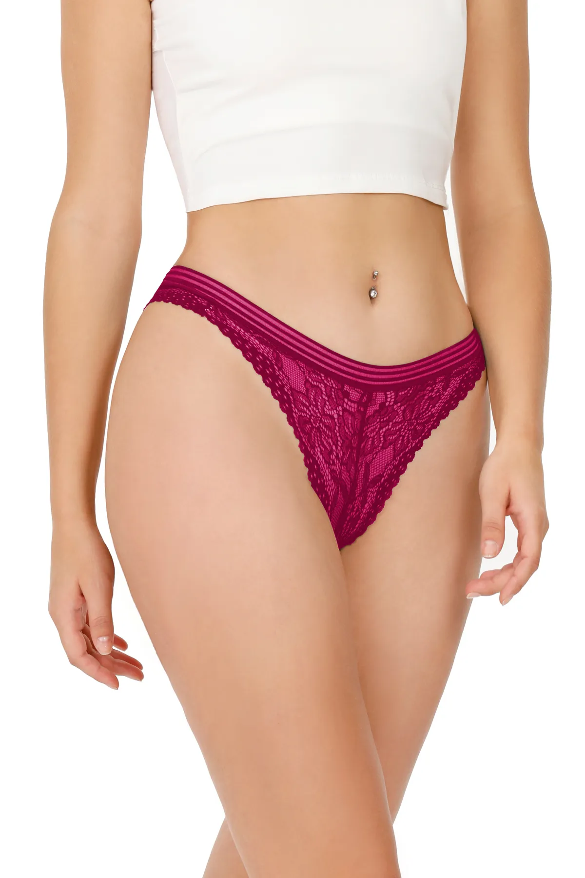 Sensu  5-teiliges Damen-Slip-Set aus Vollspitze