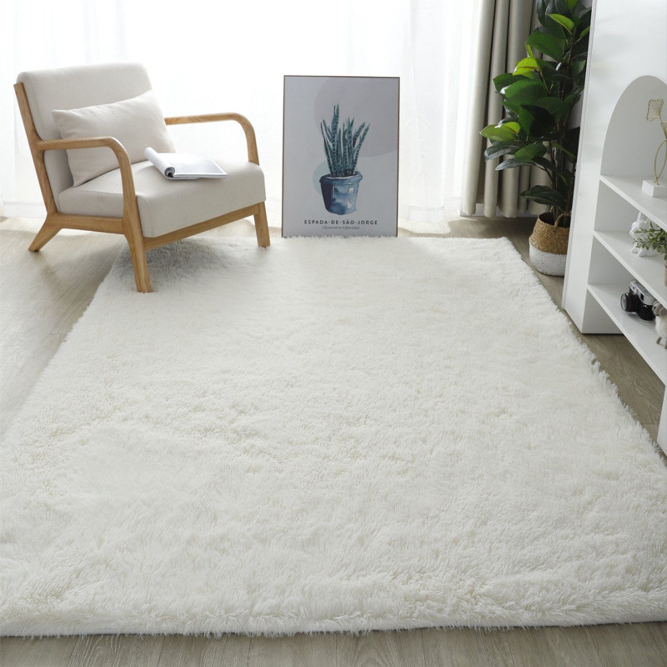 Fellteppich Teppiche für Wohnzimmer, großer Teppich, flauschig,den Innenbereich, HOHEA H, 120*160CM, Zimmer-Teppich, weich, für Schlafzimmer
