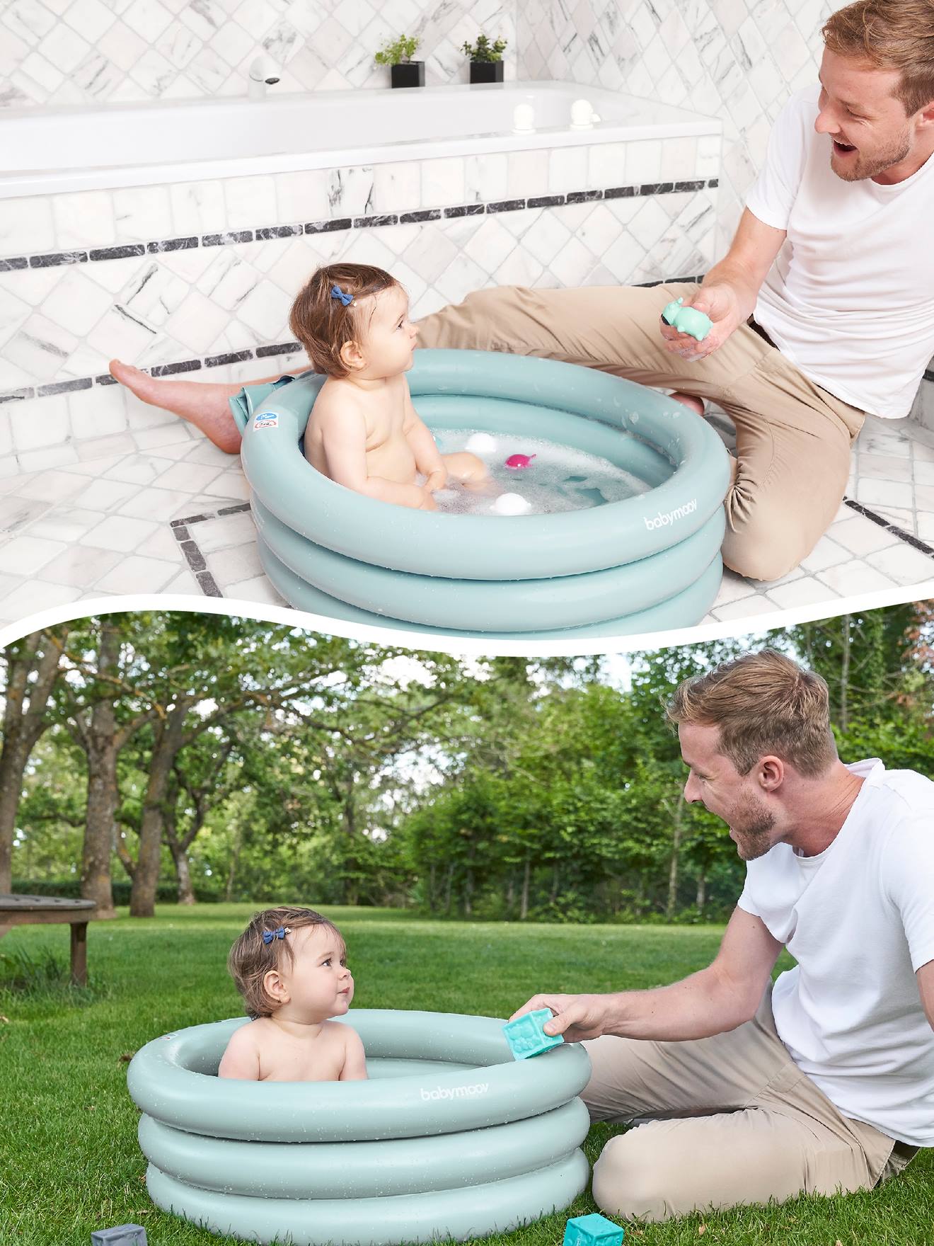 Babymoov Aufblasbare Baby Reisebadewanne AQUADOTS BABYMOOV - blau