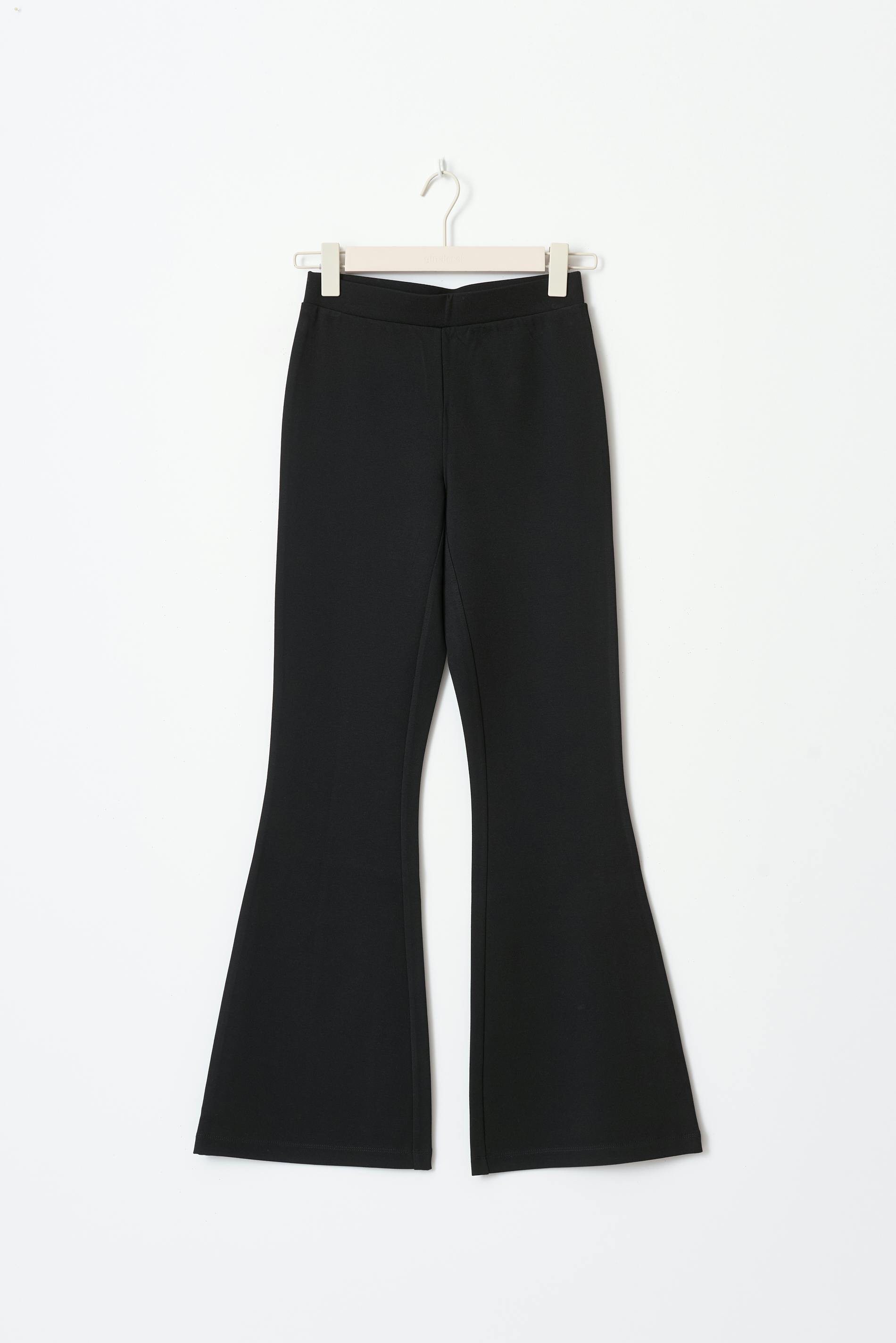 Flare jersey trousers