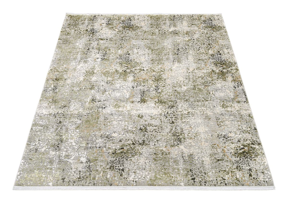 Interliving Webteppich L-8700 Grau Grün 67 x 130 cm