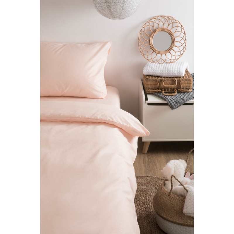 Housse de couette unie en Coton Bio pour lit 1 personne