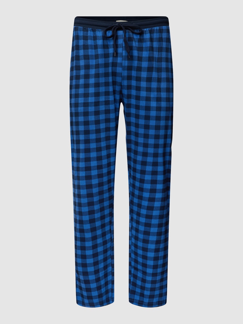 Pyjama-Hose mit Allover-Muster in blau