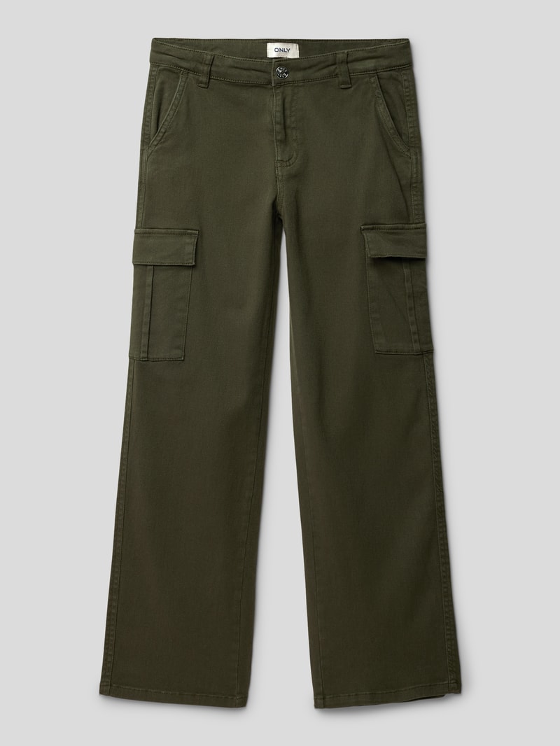 Cargohose im unifarbenen Design Modell 'KOGYARROW-VOX' in olivgrün