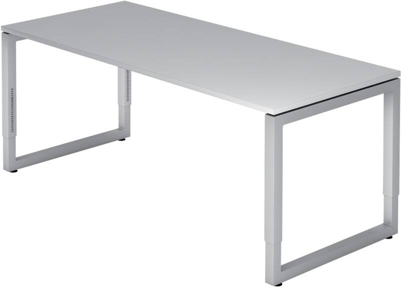 Hammerbacher Schreibtisch R-Serie VRS19/5 Lichtgrau 1.800 x 800 x 650-850 mm
