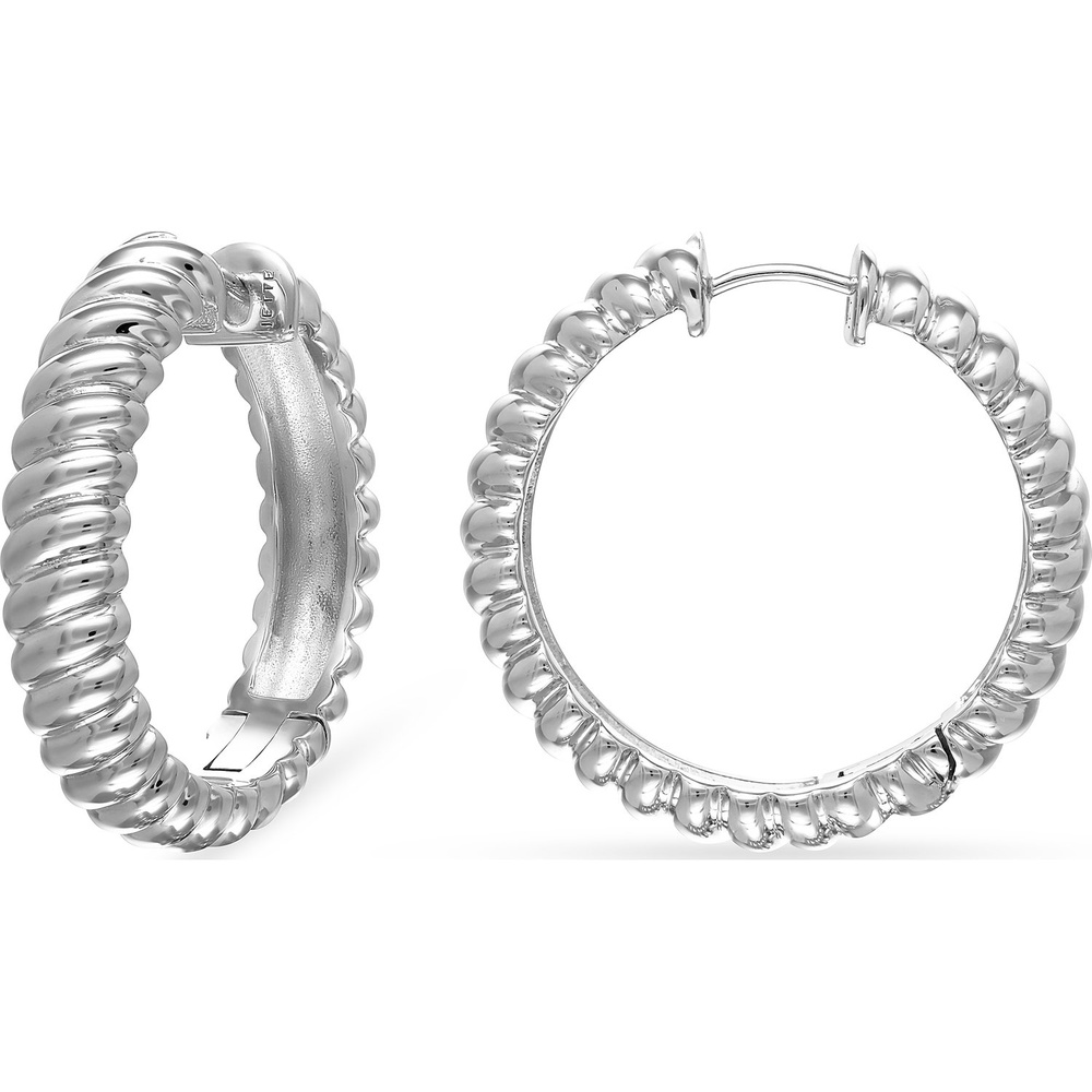Jette Créoles 925 Argent Boucles d'oreilles