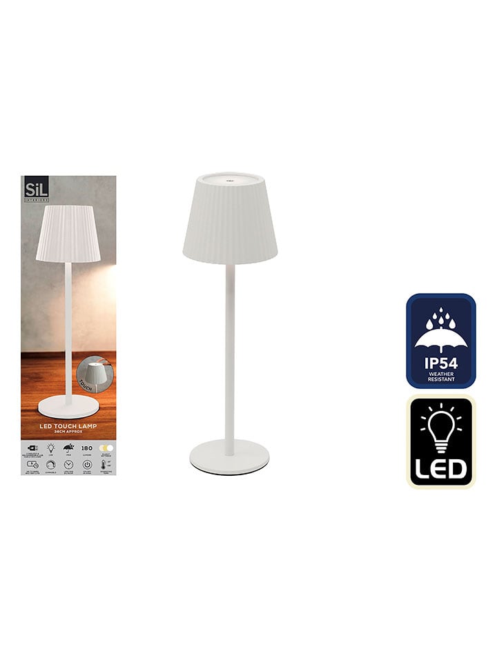 SiL Interiors LED-Tischleuchte in Weiß - (H)36 cm - Ø 11 cm günstig kaufen onesize