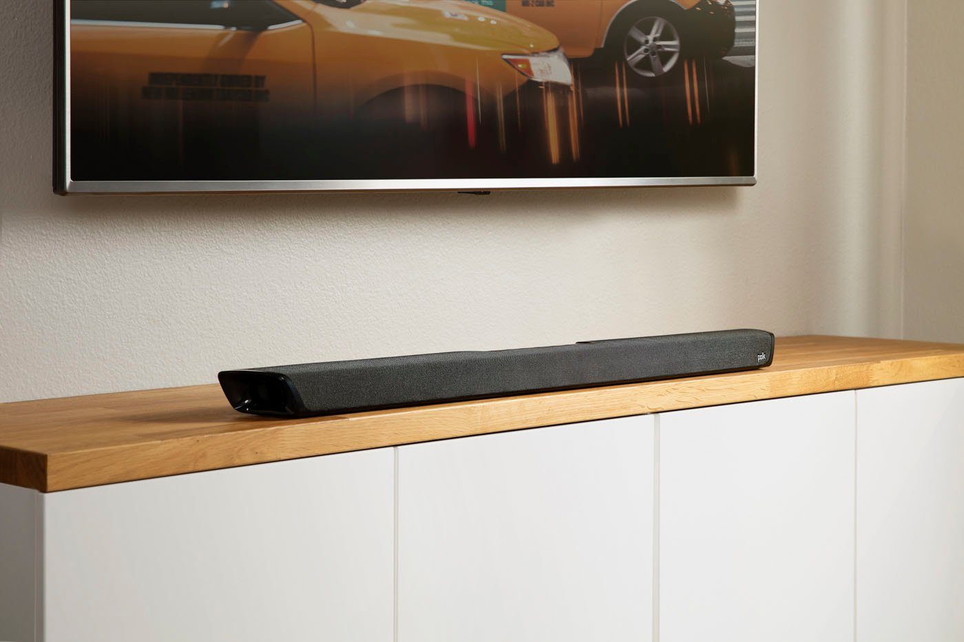 Polk MagniFi 2 Soundbar (Bluetooth, WLAN (WiFi), kabelloser Subwoofer, Chromecast, Sprachsteuerung mit Google Assistant)