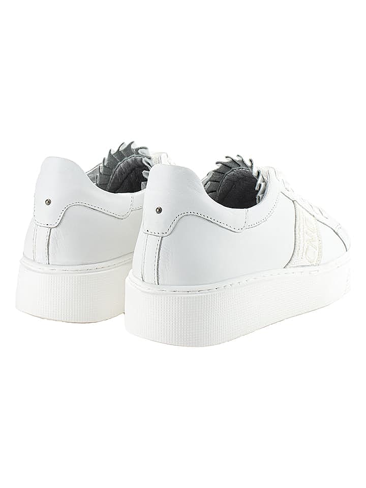 Cinque Leder-Sneakers in Weiß günstig kaufen 40