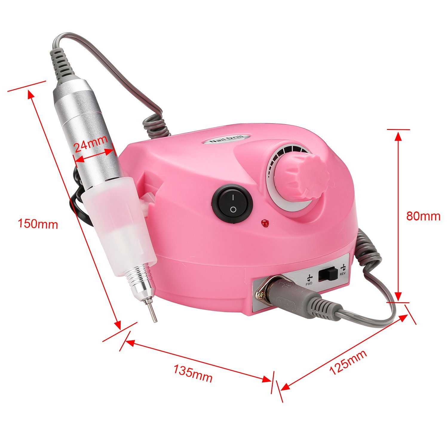Clanmacy Maniküre-Pediküre-Set Elektrische Nagelfräser Fußpflegegerät 30000U/min Maniküre Pediküre, Nagelmaschine, Für Acrylarbeiten geeignet