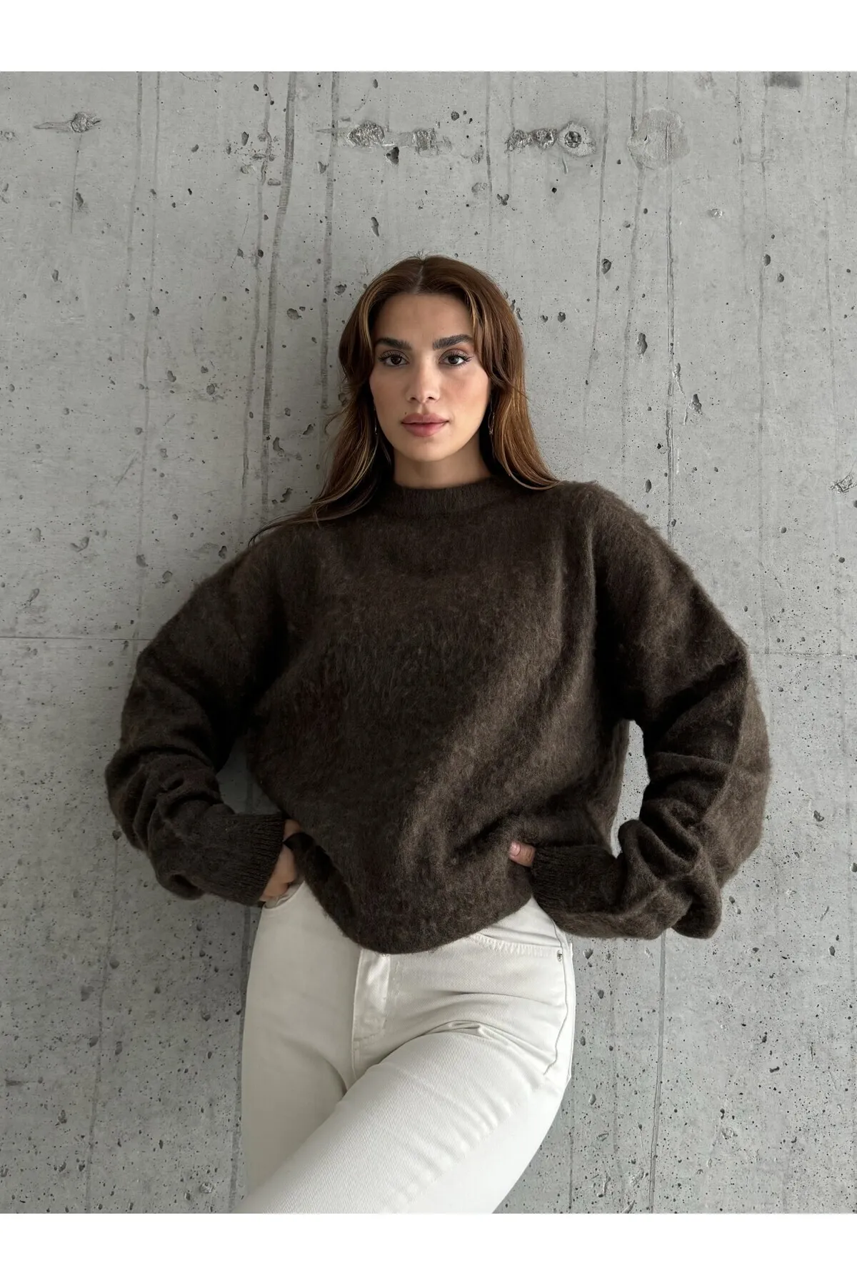 Laluvia  Pullover - Braun - Relaxed Fit