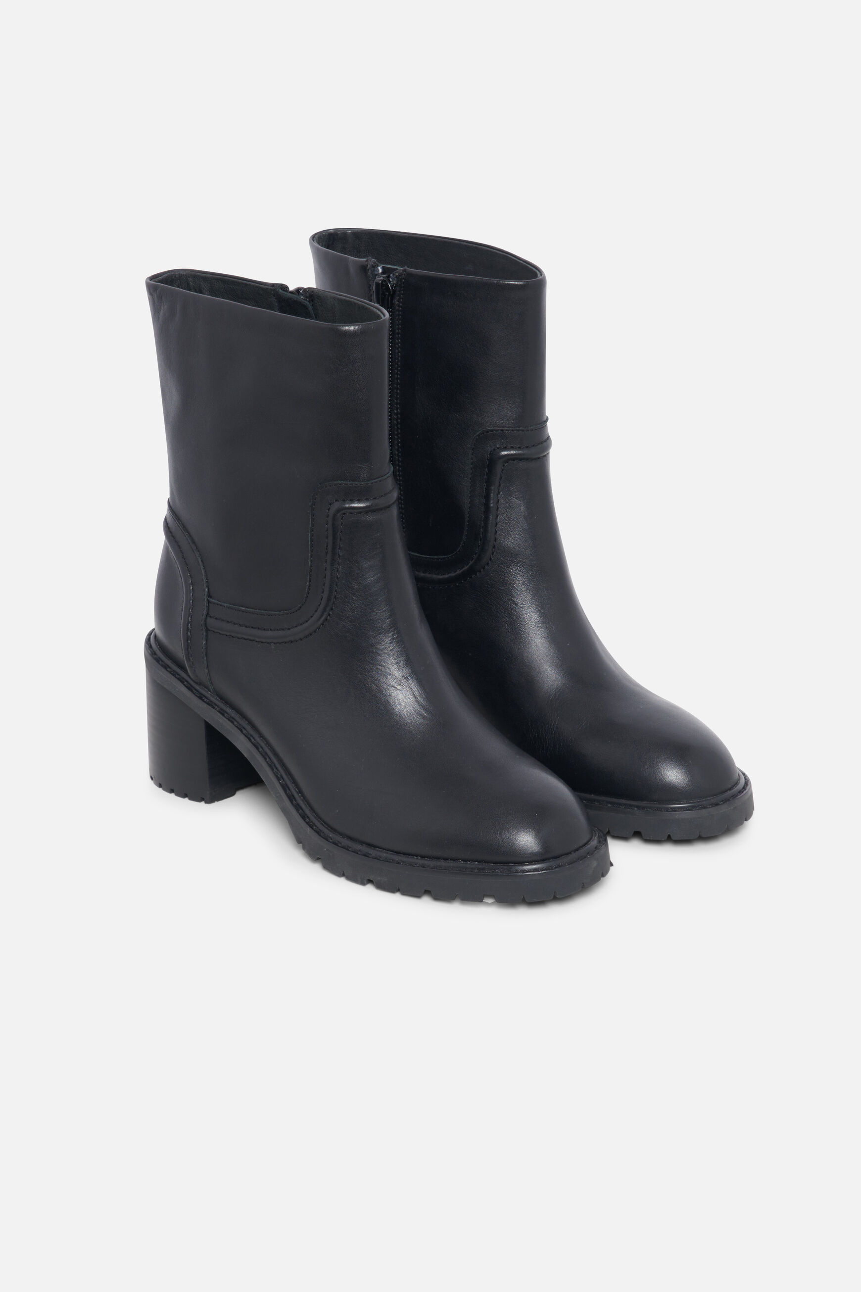 bottines james 100% cuir noir femme