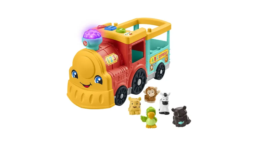 Fisher-Price Little People ABC Zug inkl. Tierfreunde Figuren, Lernspielzeug