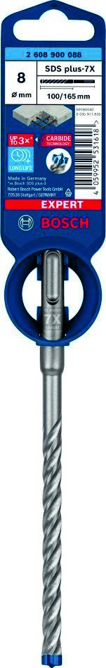 Bosch Blue Zubehör 2608900088 Expert SDS plus-7X Schlagbohrmaschine 8 x 100 x 165 mm