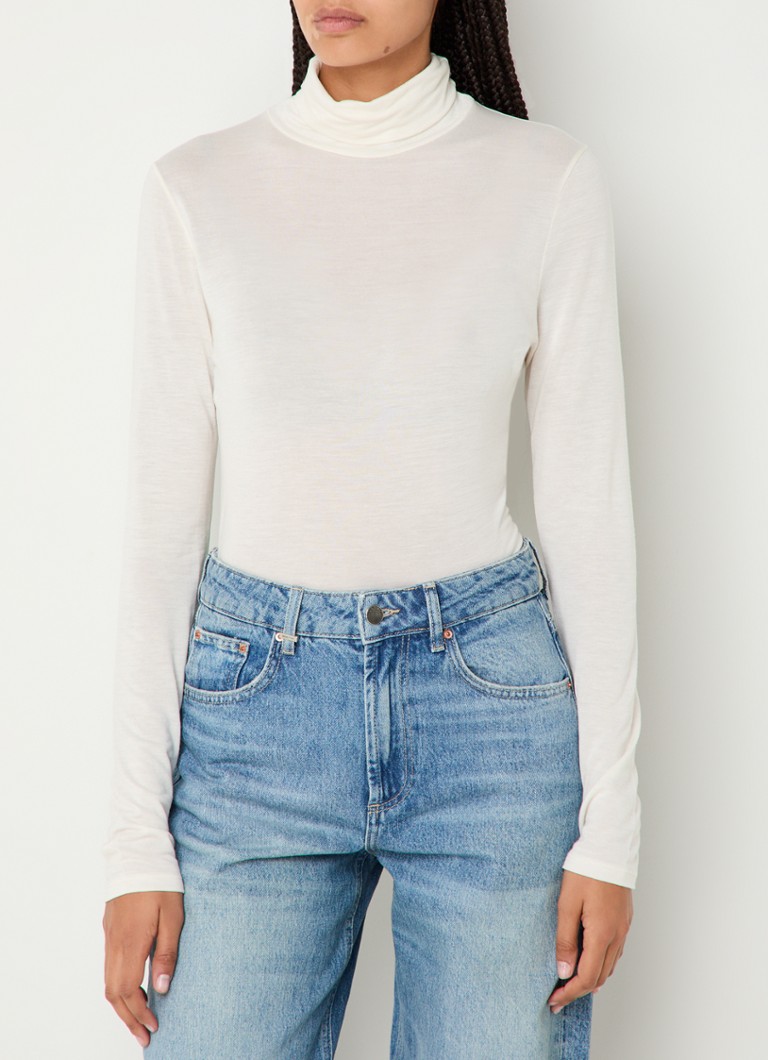 Camicia Benetton a maniche lunghe in misto cashmere con colletto