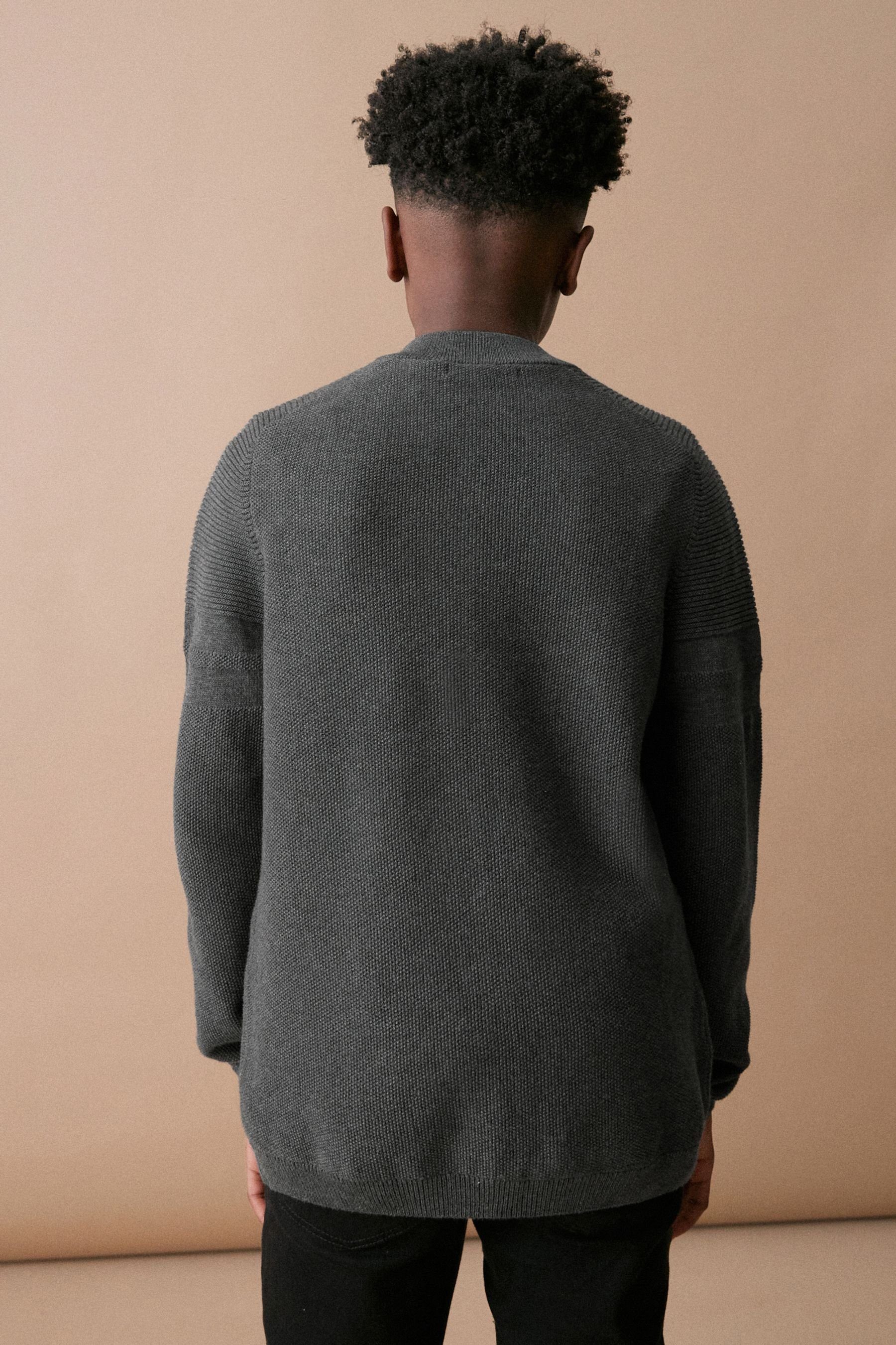 Next Strickjacke Bomberjacke aus Strick mit Reißverschluss (1-tlg)