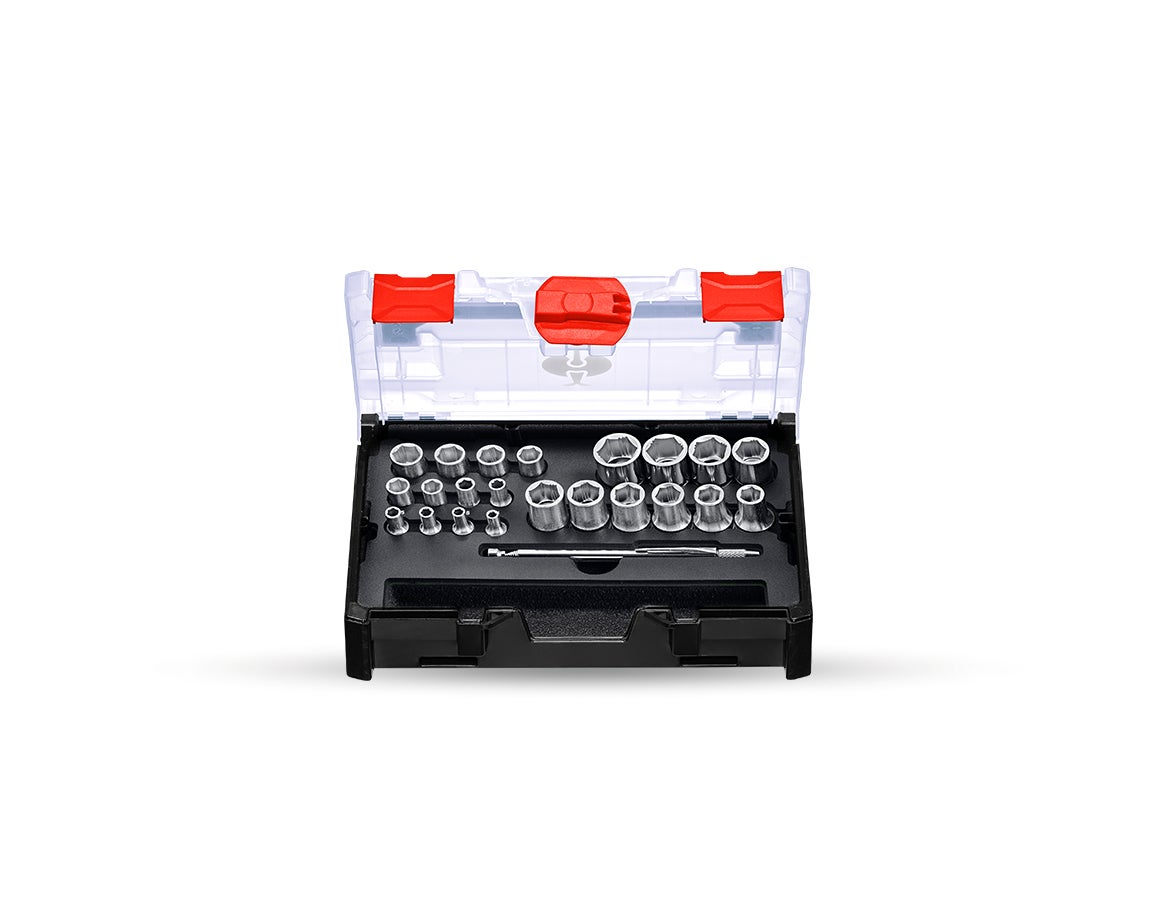 Steckschl.-Satz power grip 1/2+1/4 in STRAUSSbox
