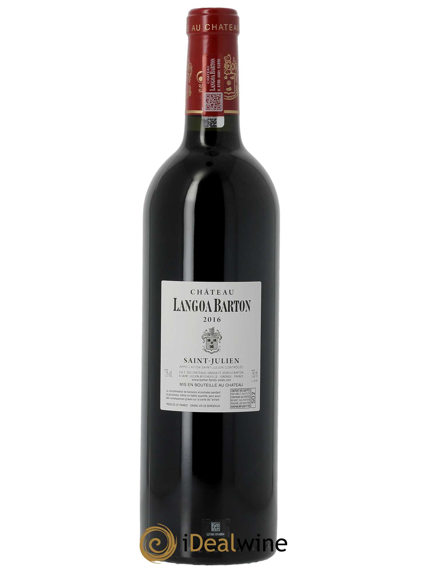 Château Langoa Barton 3ème Grand Cru Classé (CBO à partir de 6 bts) 2016 - Lot de 1 Bouteille