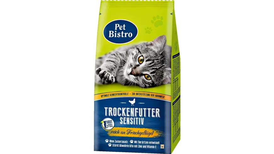Pet Bistro Katzentrockenfutter - Sensitiv reich an Frischgeflügel 750 g