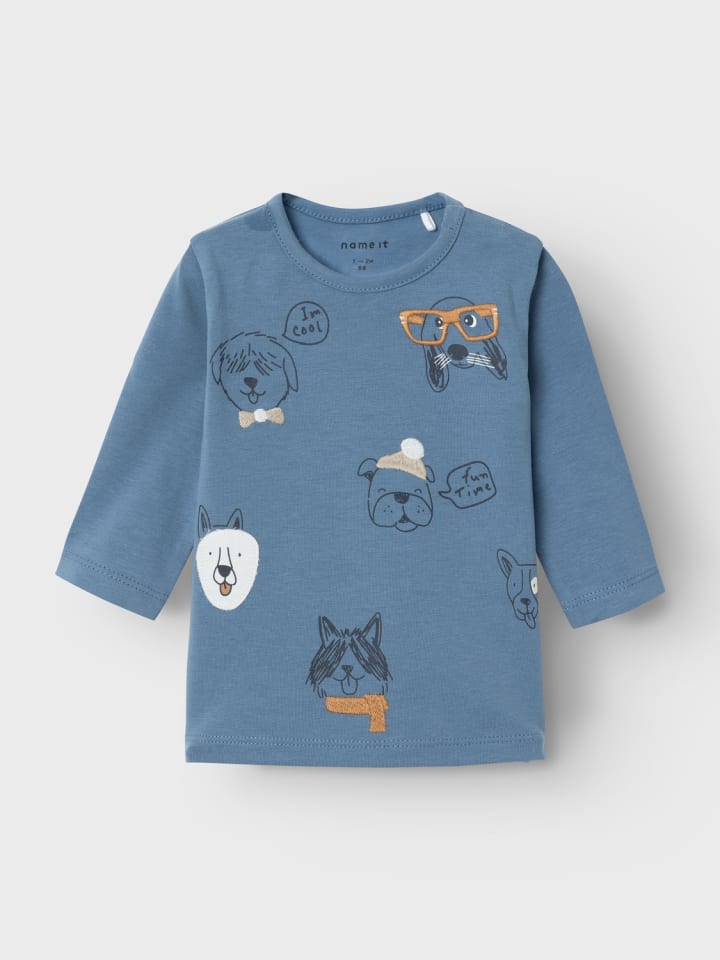 name it Jungen Longsleeve bedruckt in Blau günstig kaufen