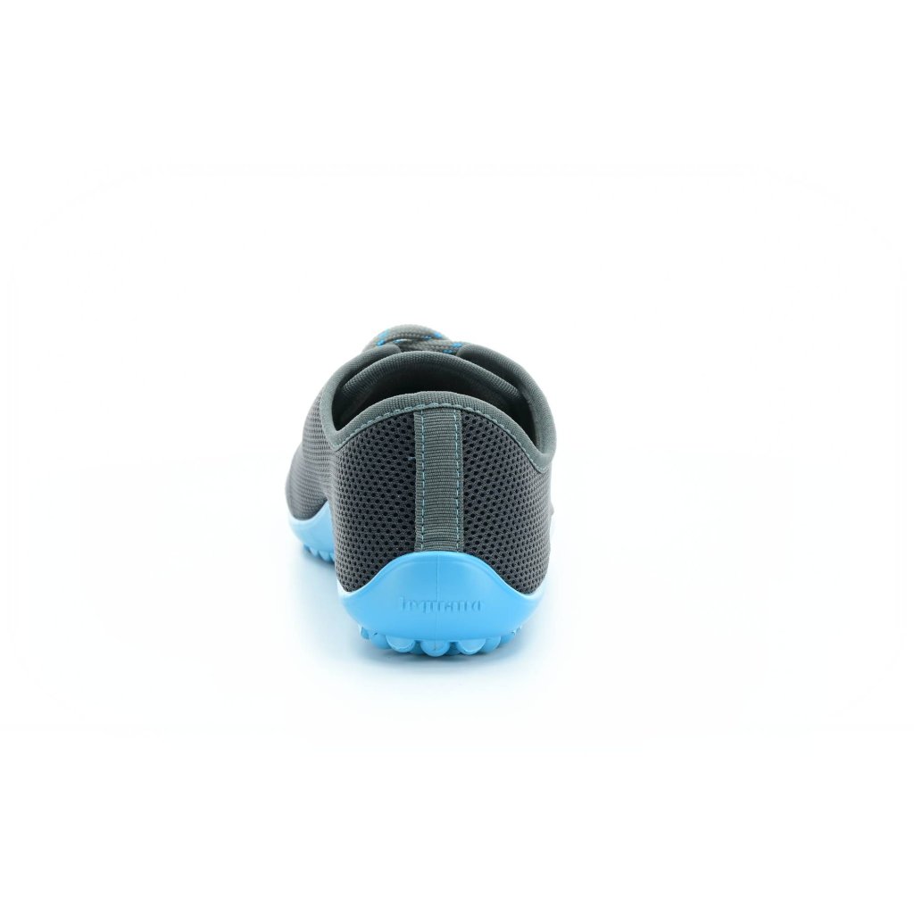 Leguano Aktiv anthrazit, blaue Sohle sportliche Barfußschuhe
