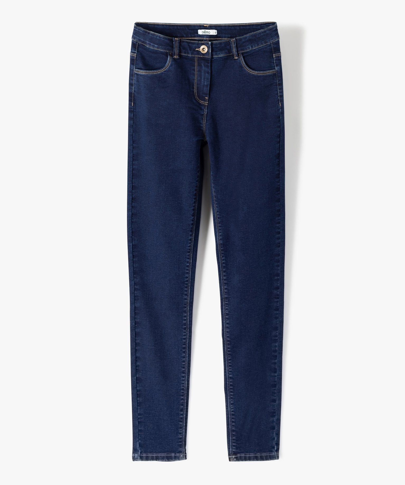 Jean fille coupe Slim ultra stretch brut | GEMO