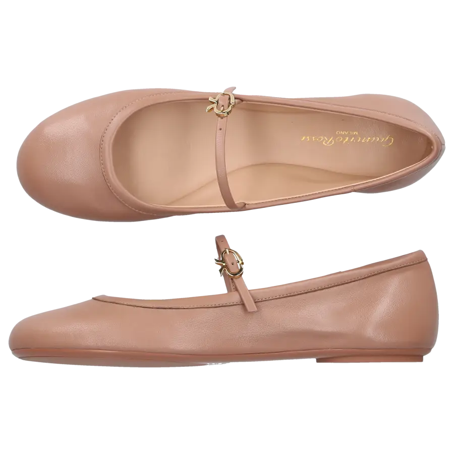 Gianvito Rossi - Riemchenballerinas CARLA Nappaleder - braun