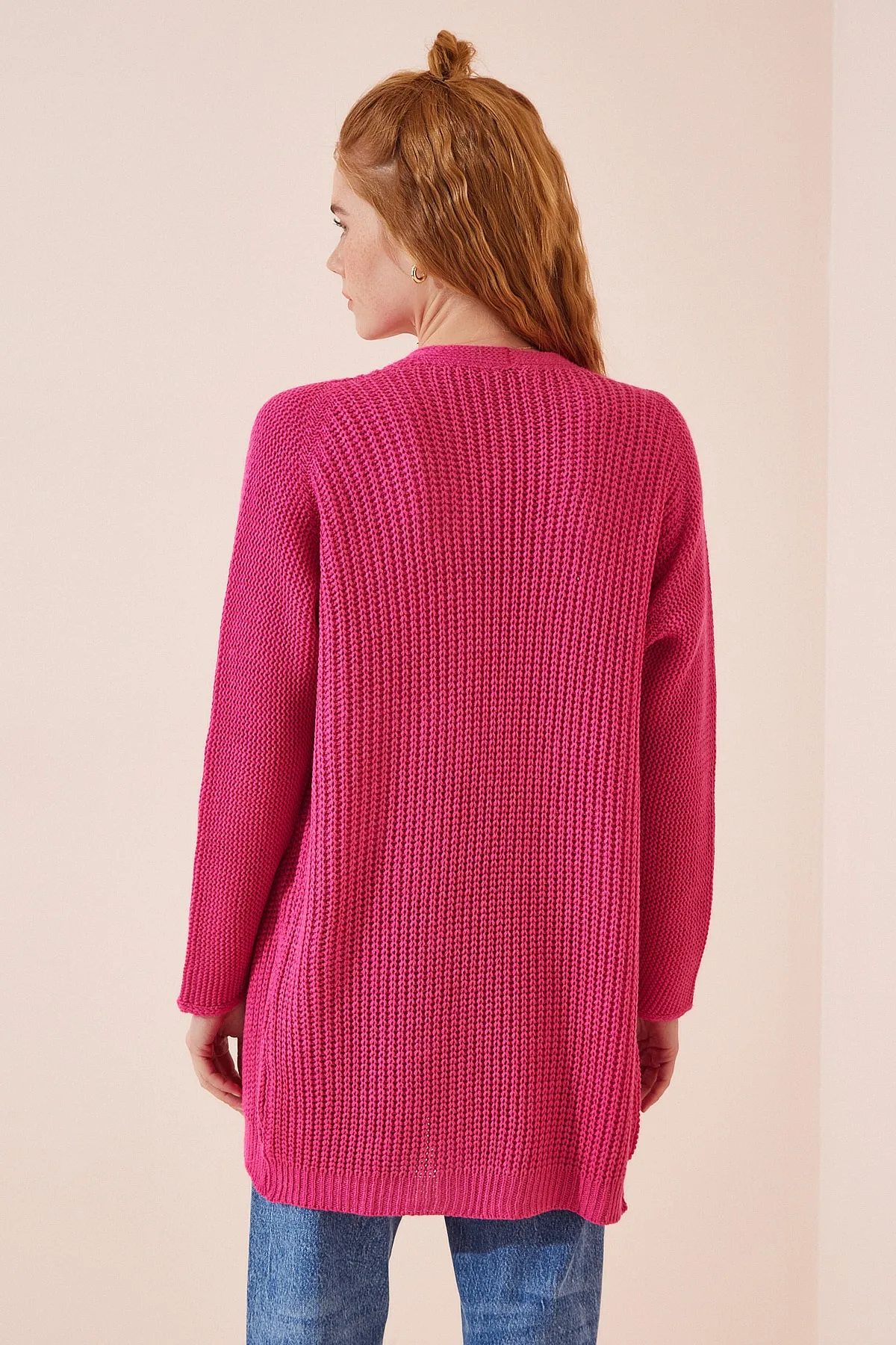 Happiness İstanbul  Strickjacke - Rosa - Regular Fit
