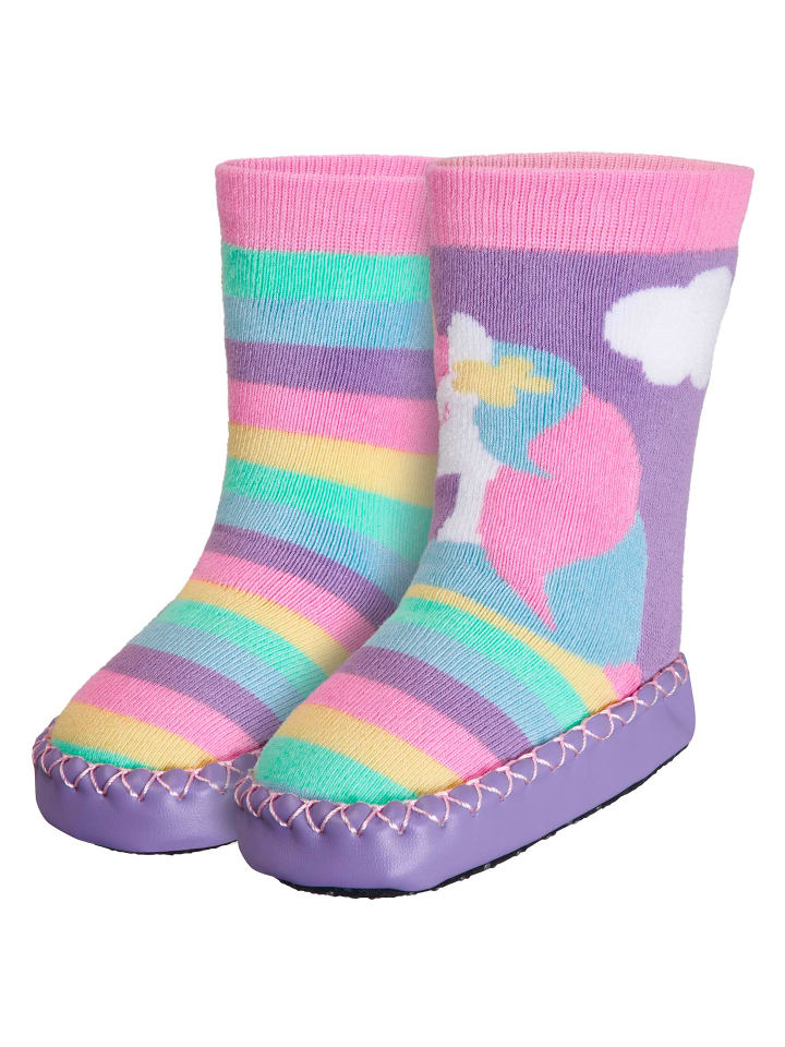 Playshoes Hüttenschuh Einhorn in Multicolor günstig kaufen