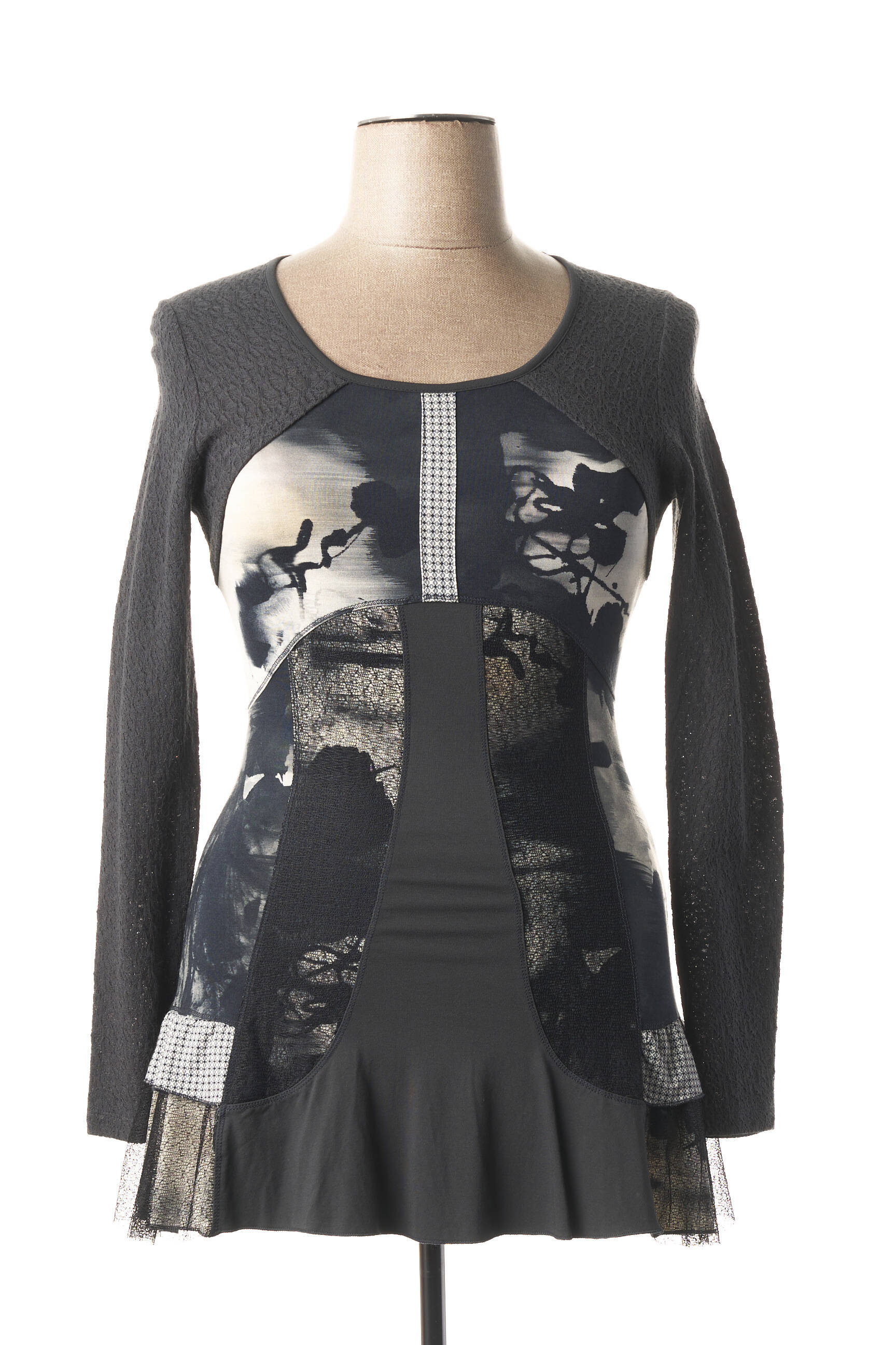 Maloka Tuniquemanchelongue Femme couleur gris