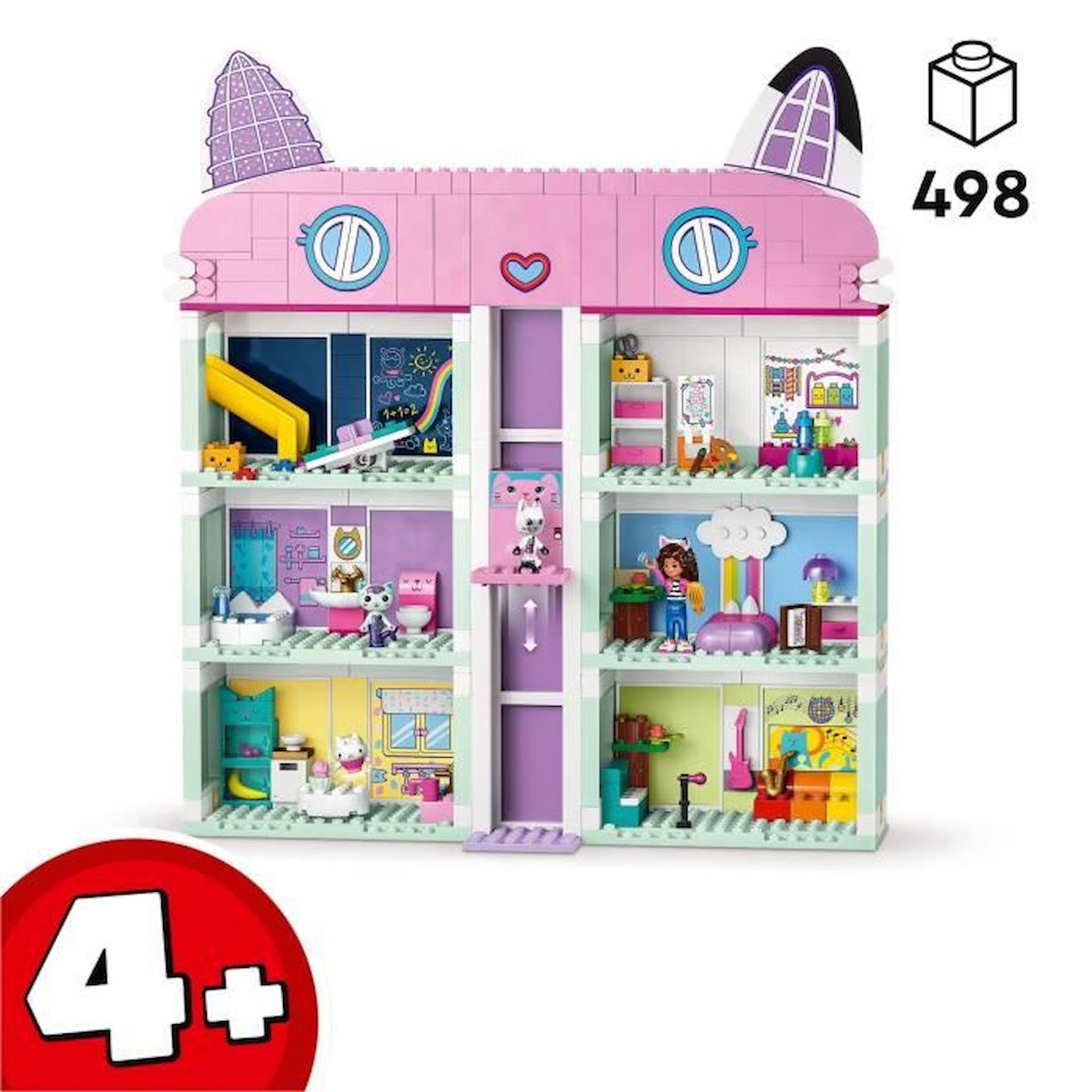 LEGO® 10788 La Maison Magique de Gabby, Jouet de Maison de Poupées avec Figurines blanc