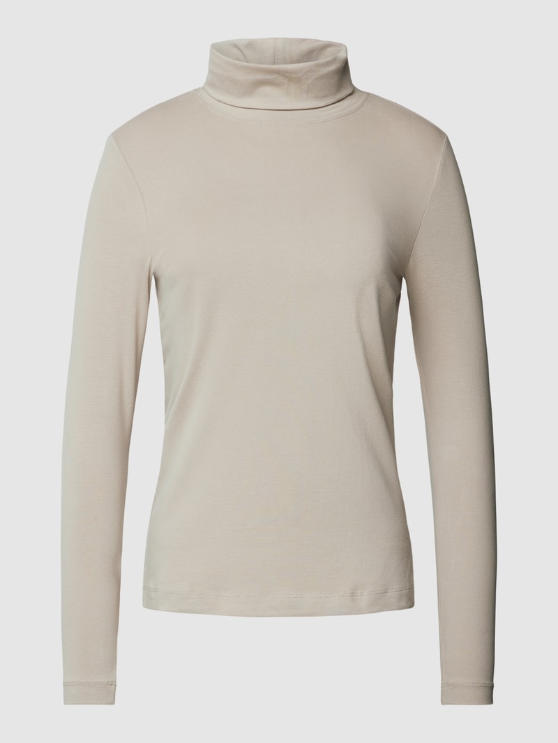 Longsleeve mit Rollkragen in taupe