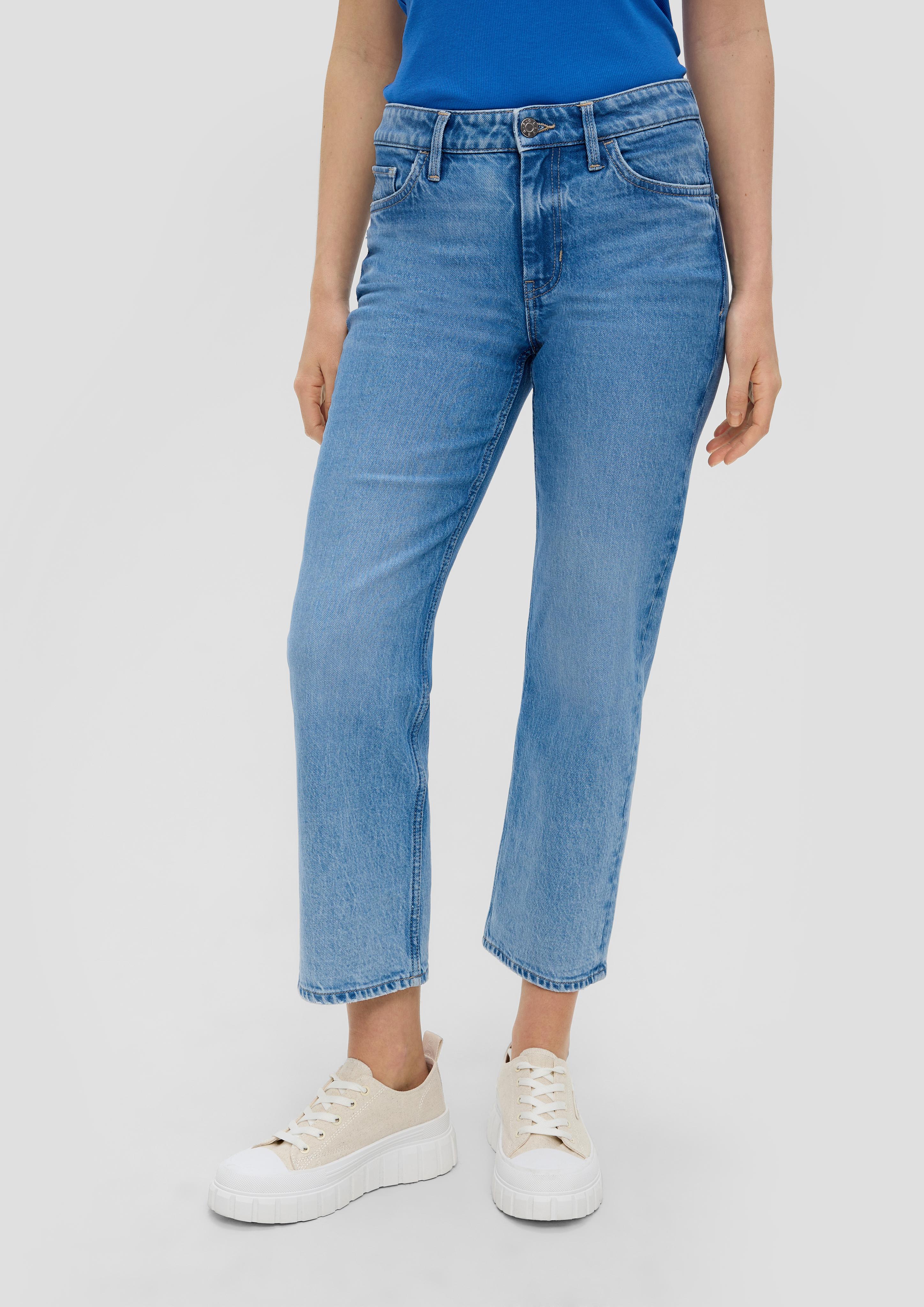 360° Denim / Cropped Jeans Karolin / Regular Fit / Mid Rise / Straight Leg / All-over-Muster  2143851-54Z2