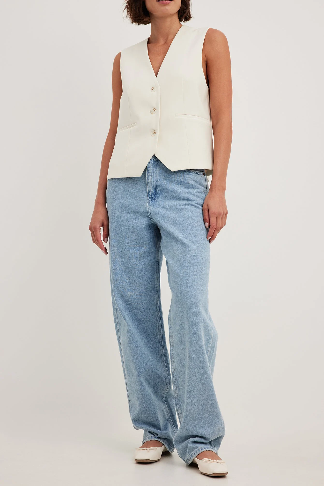 Lockere Jeans mit mittlerer Taille